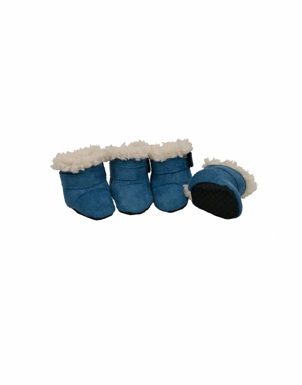 4Pk Blue Ultra Suede Booties Clothing & Accessories