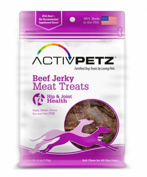 Activpetz Grain Free Beef Jerky Hip And Joint Health Dog Treats Dog