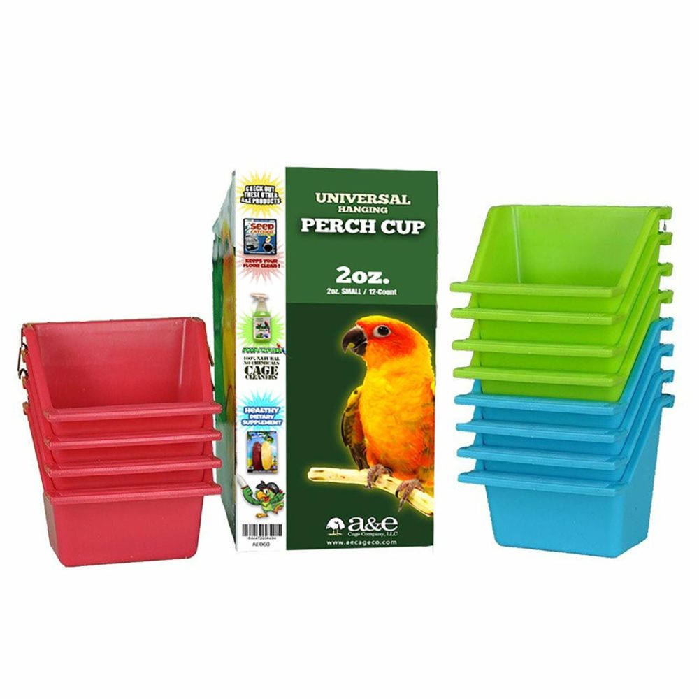 A&E Cage Companion Bird Universal Food/Water Cups 2Oz Pet Bird