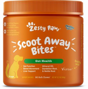 Anal Gland Health Scoot Away Bites For Digestive & Immune Support Chicken Soft Chews For Dogs Dog