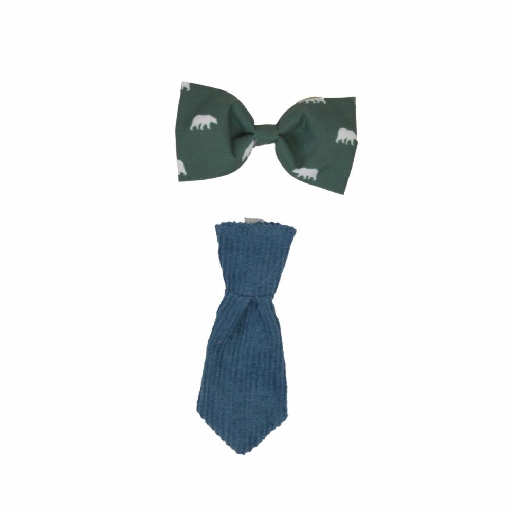 Blue Bears Neck And Bowtie Set Clothing & Accessories