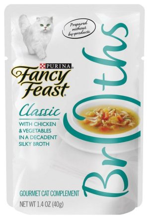 Classic Broths With Chicken & Vegetables Supplemental Cat Food Pouches Cat