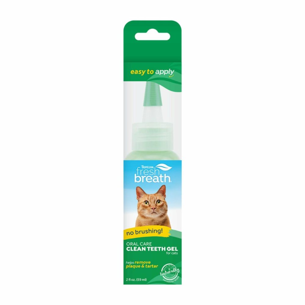 Fresh Breath No Brushing Clean Teeth Dental & Oral Care Gel For Cats, 2Oz Cat