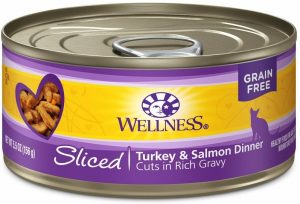 Grain Free Natural Sliced Turkey And Salmon Dinner Wet Canned Cat Food Cat