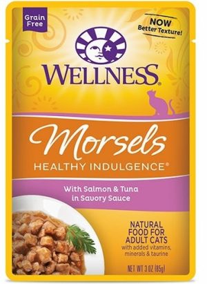 Healthy Indulgence Natural Grain Free Morsels With Salmon And Tuna In Savory Sauce Cat Food Pouch Cat