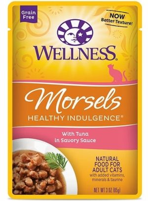 Healthy Indulgence Natural Grain Free Morsels With Tuna In Savory Sauce Cat Food Pouch Cat