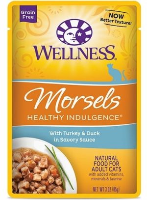 Healthy Indulgence Natural Grain Free Morsels With Turkey And Duck In Savory Sauce Cat Food Pouch Cat