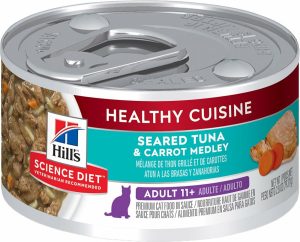 Healthy Senior Cuisine Adult 11+ Seared Tuna & Carrot Medley Canned Cat Food Cat