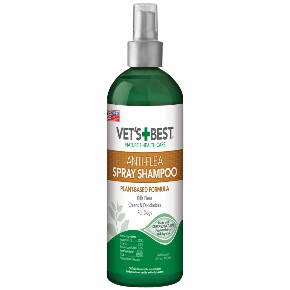 Natural Anti-Flea Easy Spray Shampoo 16Oz Dog