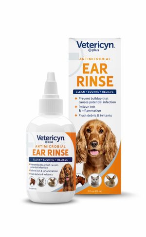 Plus Antimicrobial Ear Rinse For Dogs & Cats, 3-Ounce Cat