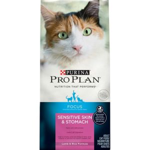 Purina Plan Focus Adult Sensitive Skin & Stomach Lamb & Rice Formula Dry Cat Food Cat