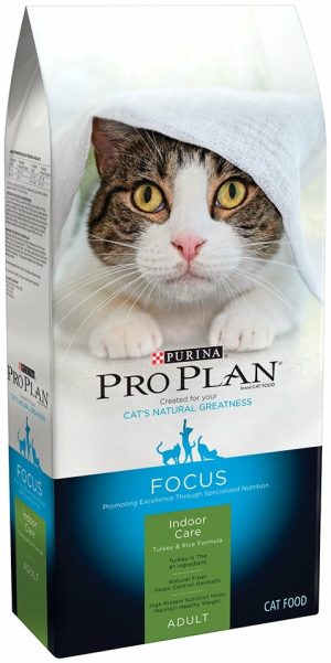 Purina Plan Focus Indoor Care Turkey & Rice Formula Dry Cat Food Cat