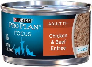 Purina Plan Focus Senior Cat 11 + Chicken & Beef Entree Canned Cat Food Cat