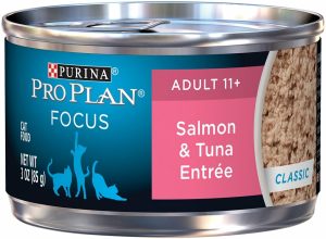 Purina Plan Focus Senior Cat 11+ Salmon & Tuna Entree Canned Cat Food Cat