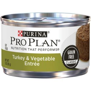 Purina Plan Savor Adult Grain Free Turkey And Vegetable Entree Classic Canned Cat Food Cat