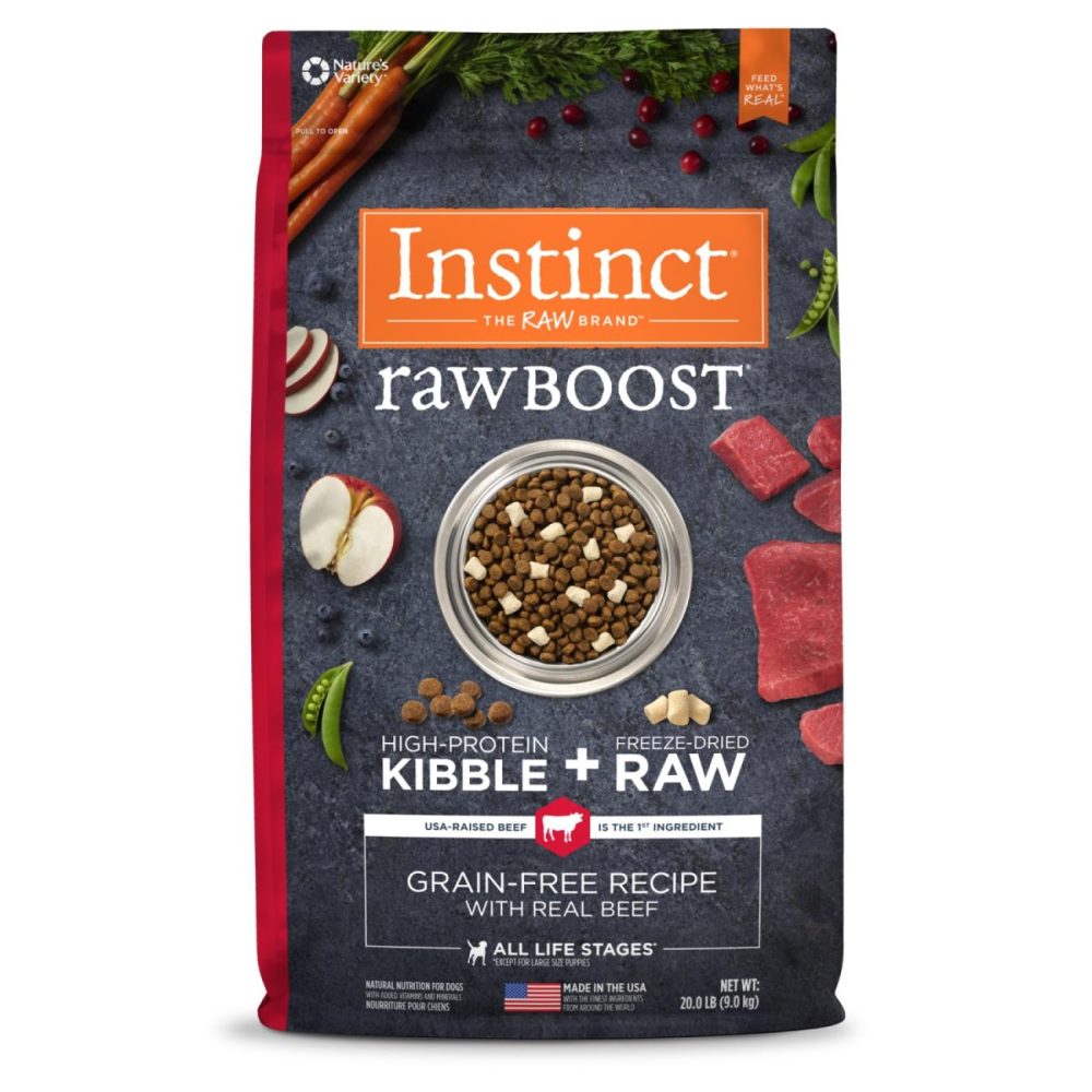 Raw Boost Beef Dry Dog Food, 20 Lb. Bag Dog