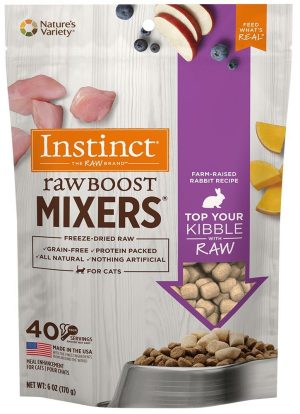 Raw Boost Mixers Grain Free Rabbit Formula Freeze Dried Cat Food Topper Cat