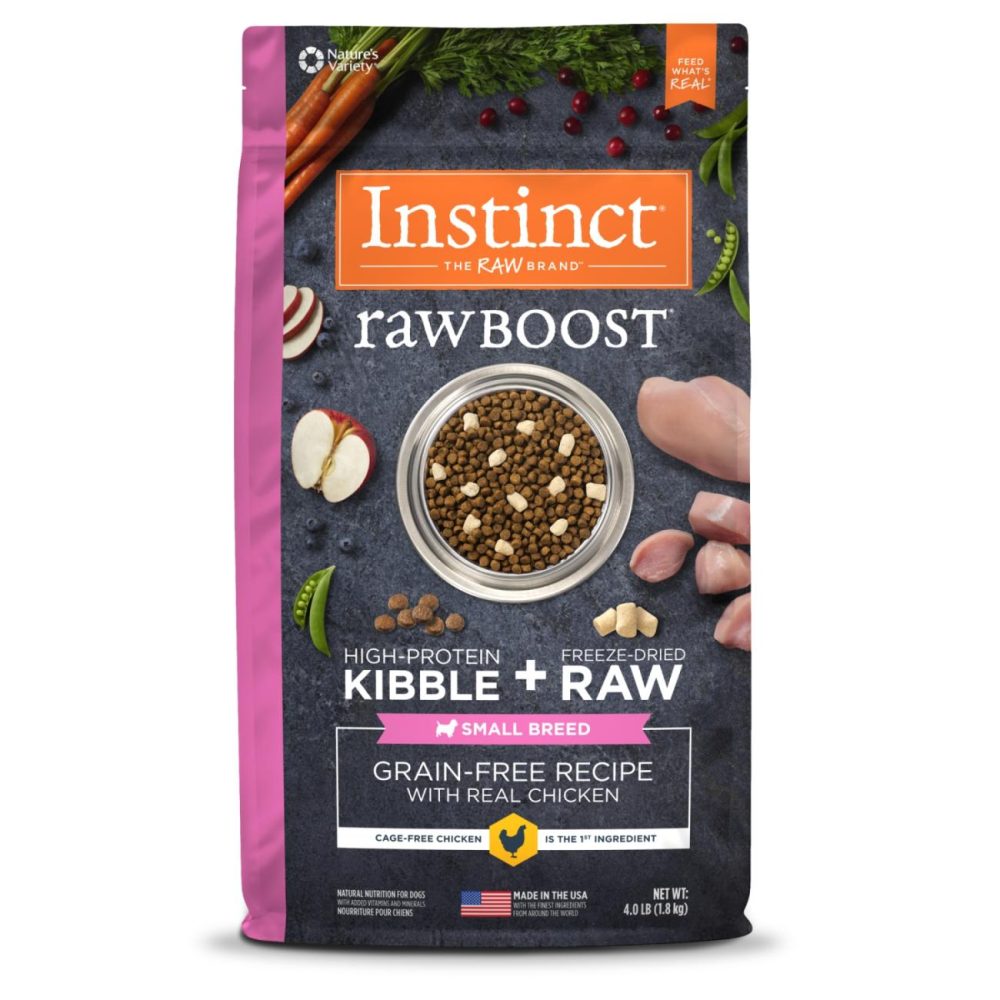 Raw Boost Small Breed Chicken Dry Dog Food, 4 Lb. Bag Dog