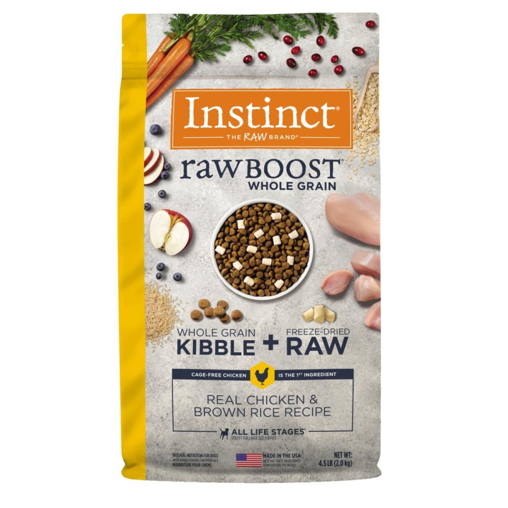 Raw Boost Whole Grain Chicken & Brown Rice Dry Dog Food, 4.5 Lb. Bag Dog