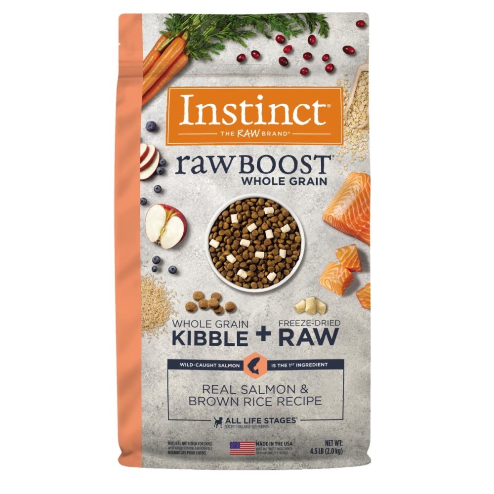 Raw Boost Whole Grain Salmon & Brown Rice Dry Dog Food, 4.5 Lb. Bag Dog