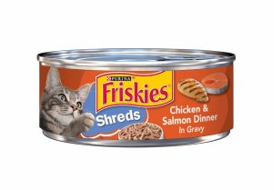 Savory Shreds Chicken And Salmon Dinner In Gravy Canned Cat Food Cat