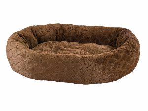 Sleep Zone Cut Lounger Dog Bed, 27 Inch Chocolate Beds & Mats