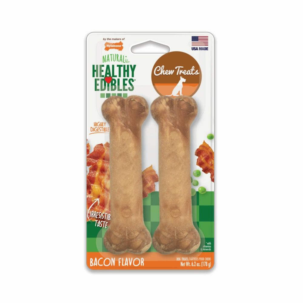 Healthy Edibles All-Natural Long Lasting Chicken Flavor Dog Chew Treats 2 Count Medium/Wolf Dog