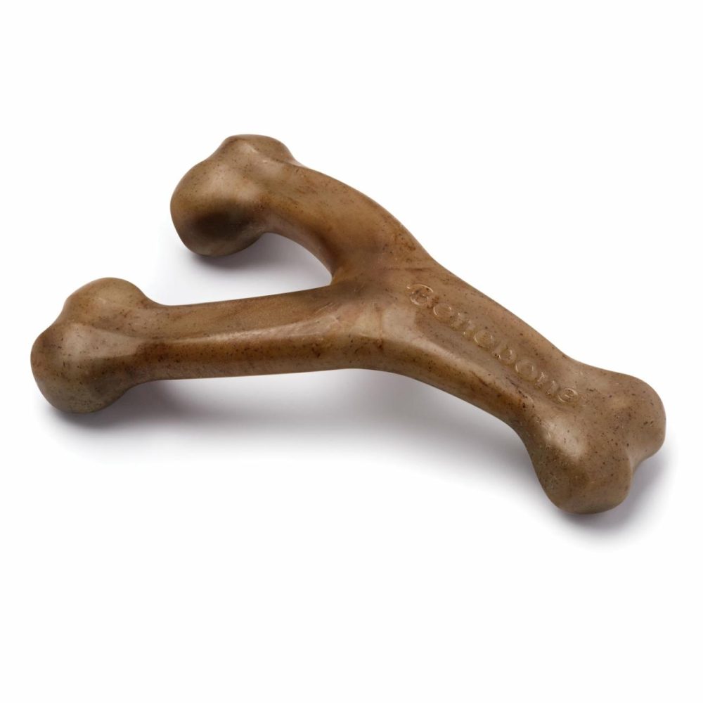 Wishbone Durable Dog Chew Toy, Real Bacon Dog