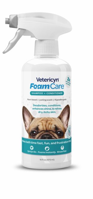 Foamcare Sprayable Shampoo + Conditioner For Dogs & Cats, 16-Ounce Cat