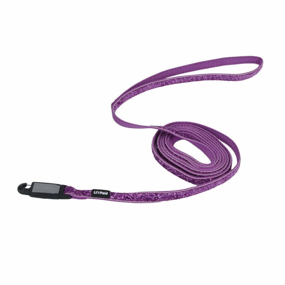 Li’L Pals® Dog Leash With Glitter Overlay, Purple Dog